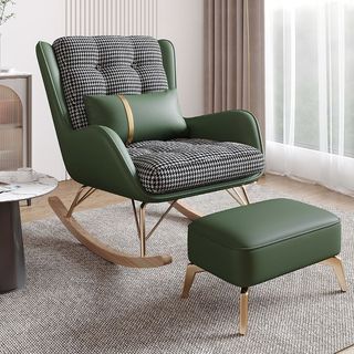 Ghế sofa thư giãn, đọc sách, ghế lười tựa lưng thiết kế công thái học decor, ghế thư giãn bập bênh