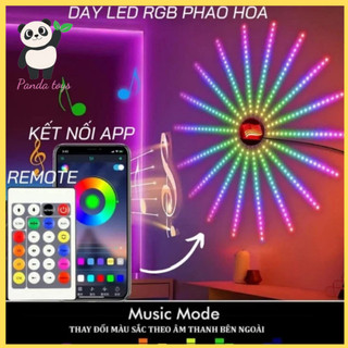 ĐỀN LED HIỆU ỨNG PHÁO HOA TRONG NHÀ NHÁY THEO NHẠC , KẾT NỐI BLUETOOTH ĐIỀU KHIỂN - Panda Toys