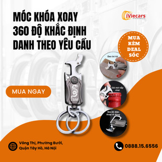 Móc chìa khóa ô tô 5 in 1 khắc tên móc khóa đa năng thọ thư