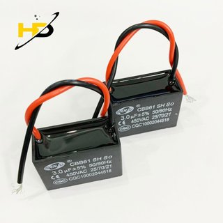 Tụ quạt điều hòa 3uf 450vac loại dây chính hãng senju