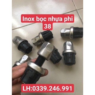 Chân tăng chỉnh inox bọc nhựa cho sắt ống tròn phi 38mm