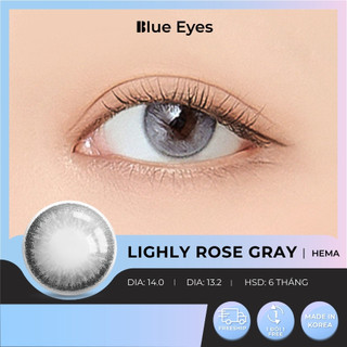Kính áp tròng Rose Gray Blue Eyes, dòng lens cận sử dụng sáu tháng, giãn tròng to, màu xám tây ánh xanh LIG-GR-2
