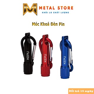 Móc chìa khóa hình gà kim loại móc khóa đèn pin
