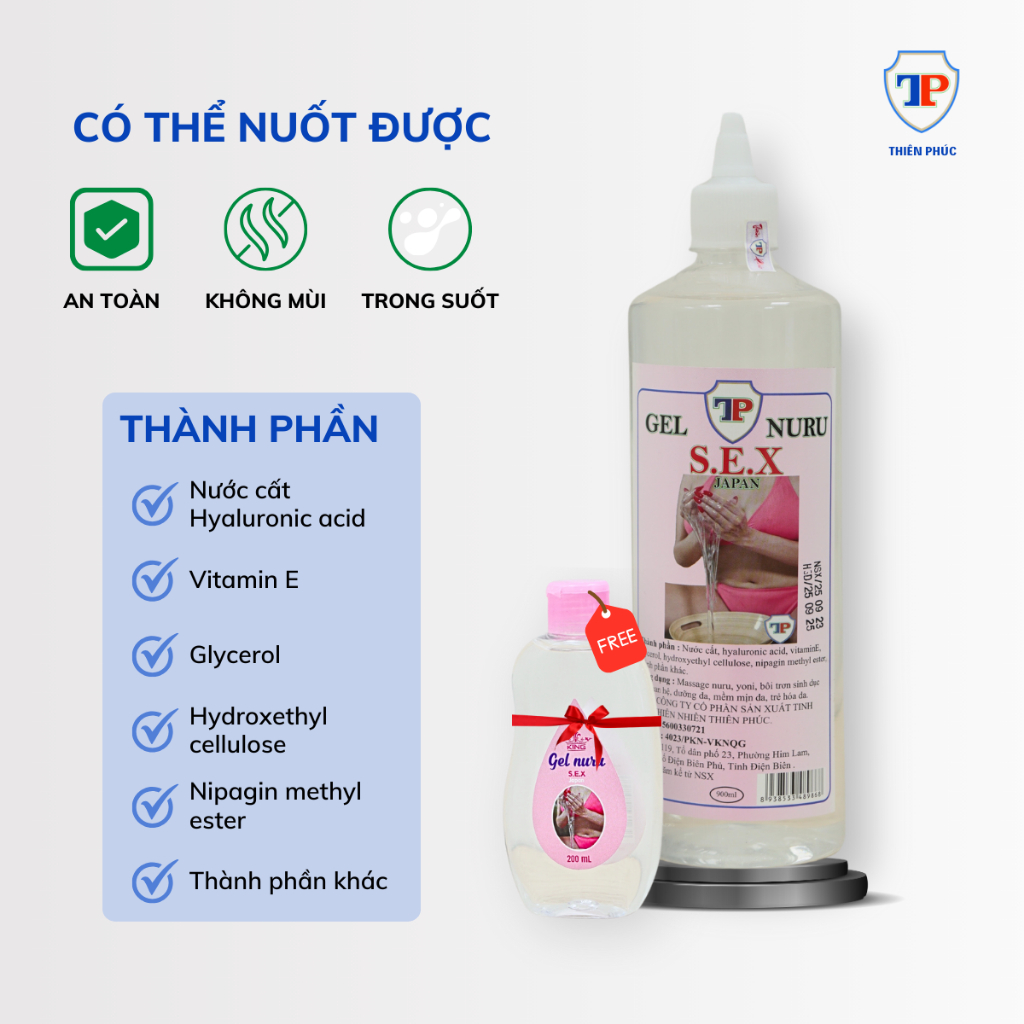 Dầu massage body không mùi Thiên Phúc TẶNG 01 CHAI 200ML dạng gel pha sẵn dưỡng ẩm giảm đau mỏi 900ml