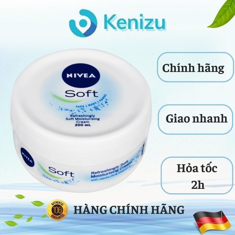 Kem dưỡng Nivea Soft Soft Hautpfl Creme Tiegel 200ml