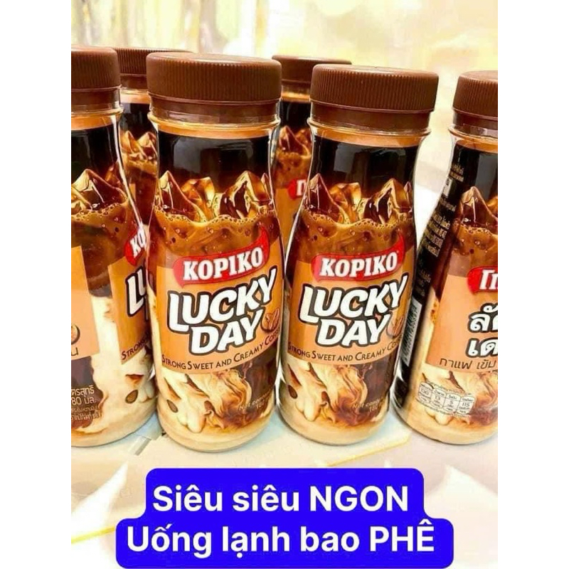 Cà Phê Sữa LuckyDay Kopiko 1 chai 180ml