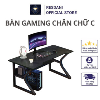 Bàn Gaming Chân Chữ C 120x60x75,Decor Bàn Để Máy Tính,Làm Việc Học Tập,Chơi Game,Mặt Gỗ MDF,Chân Kim Loại Chắc Chắn