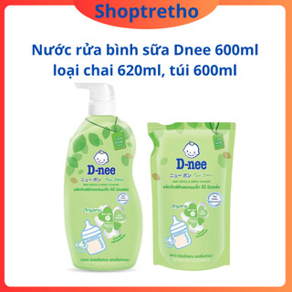 Nước rửa bình sữa Dnee 600ml loại chai 620ml, túi 600ml