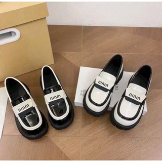 Giày đốc NIU Mác Vuông 6cm đế Răng Cưa da bóng hàng QC - Form rộng