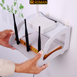 Kệ wifi mini treo tường 2 tầng nhỏ gọn thương hiệu Roman - MN375