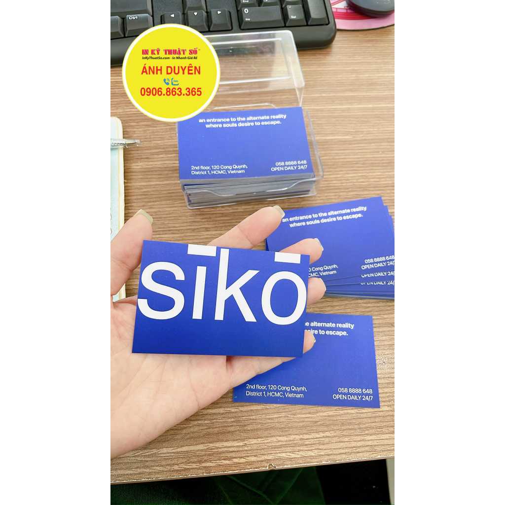 In namecard KTS giấy C300 cán mờ - In Kỹ Thuật Số 365 Lê Quang Định giá rẻ HCM - Duyên Inkythuatso