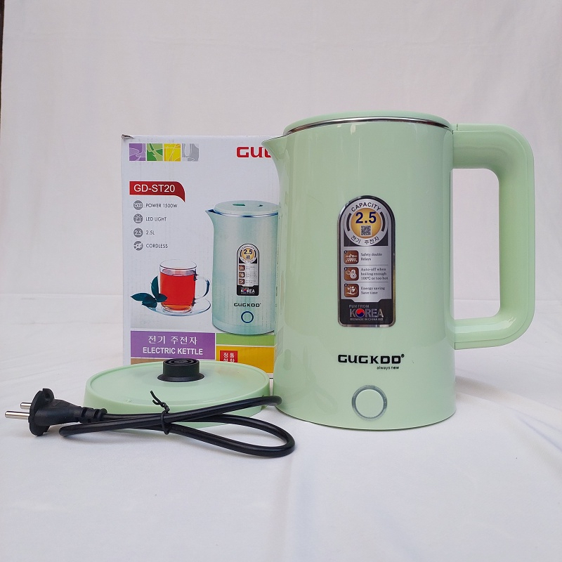 Ấm siêu tốc Cuckoo 2 lớp cao cấp 2.5 Lít Ấm đun siêu tốc tiện dụng an toàn đun nóng nhanh và tự động ngắt