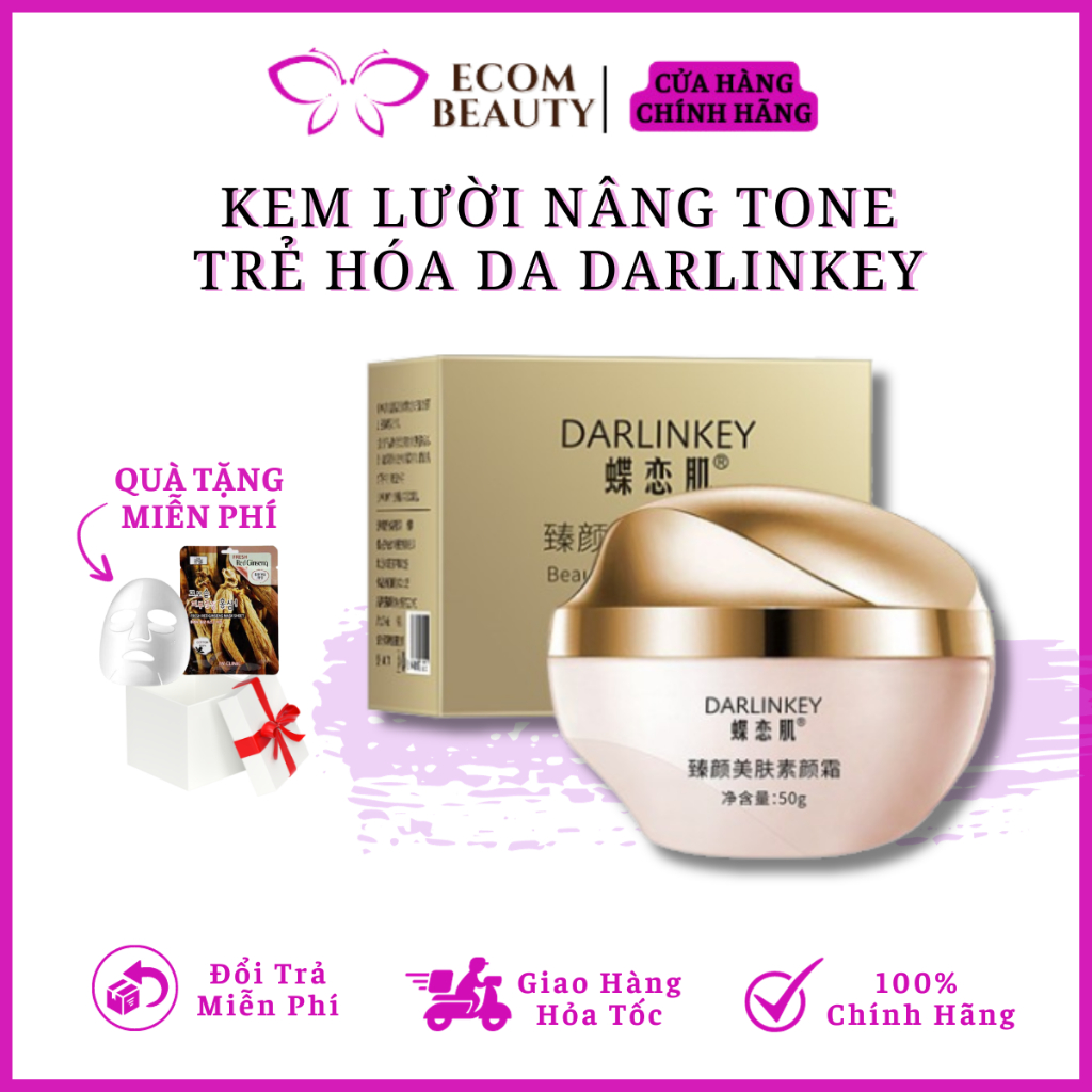 Kem lười nâng tone trẻ hóa da Darlinkey - Kem lười đa năng Hàn Quốc 50g dưỡng ẩm, trắng da, mờ thâm nám,thay thế kem nền