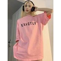 Áo thun ngắn tay form vừa unisex nam nữ local brand Aseity. Exactly hồng