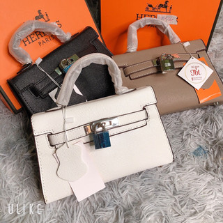 Túi chữ H size 19 dáng mới tag bạc kèm dây đeo chéo #KL205