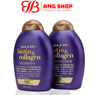 Bộ Dầu Gội Xả Biotin Collagen Ogx Combo Biotin Tím 385ml Chính Hãng