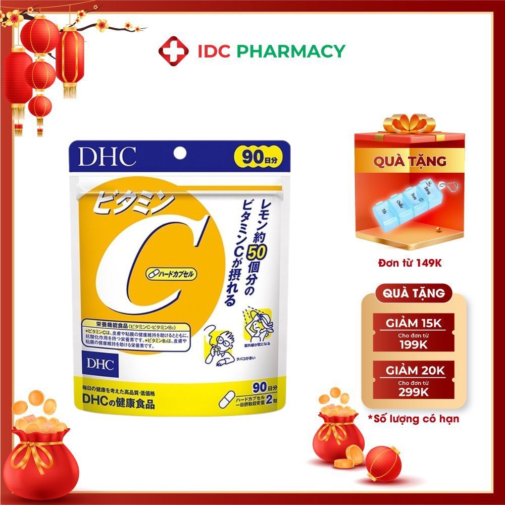 Viên uống DHC vitamin C 30 ngày và 90 ngày Nhật Bản, viên uống bổ sung vitamin C