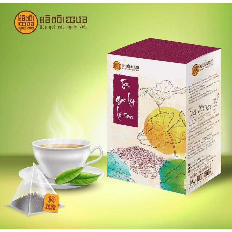Trà Gạo Lứt Lá Sen