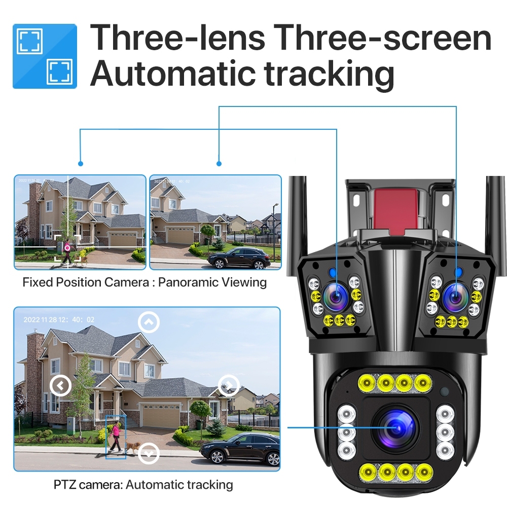 Camera Wifi  PTZ Siêu nét, Góc rộng - Camera Xoay 350°, Đàm thoại, Nhìn đêm có màu, phát hiện chuyển động thông minh