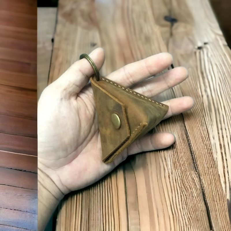 móc khoá bánh ú da bò thật - handmade da thật