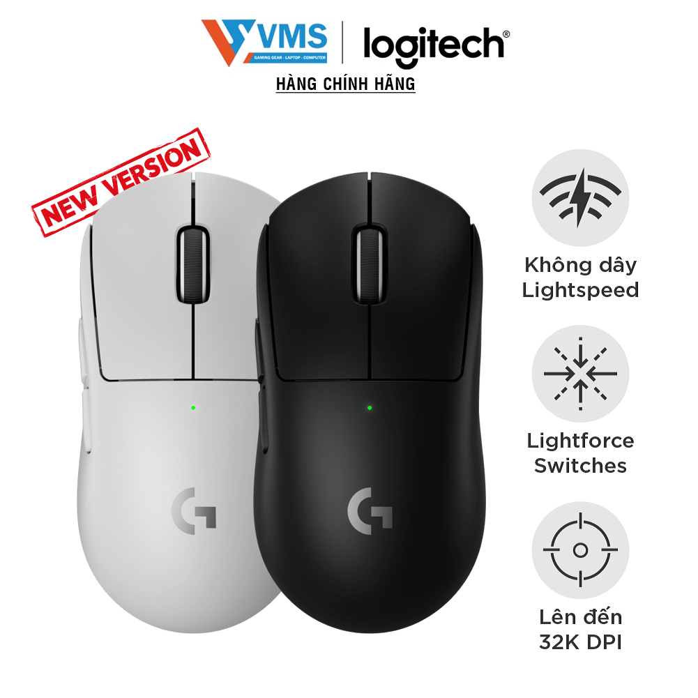 Chuột gaming Logitech G PRO X SUPERLIGHT 2 Lightspeed - Nhẹ 60g, Switch LightForce, DPI 32K