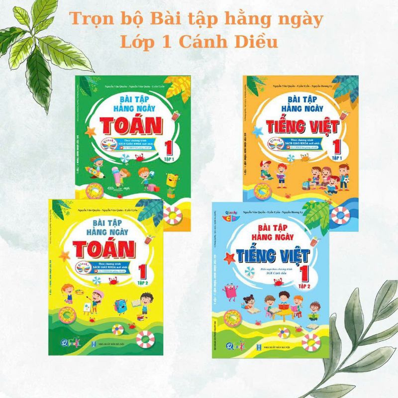 Sách - Bài Tập Hằng Ngày Toán Và Tiếng Việt Lớp 1 - Cánh Diều - Cả Năm