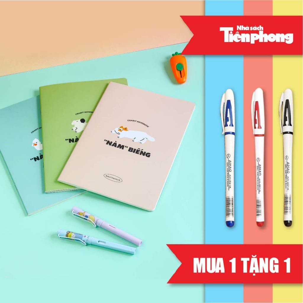 Vở kẻ ngang 80 trang Crabit "Nàm" biếng đáng yêu chính hãng nhà sách Tiền Phong phân phối dành cho học sinh - CB1147