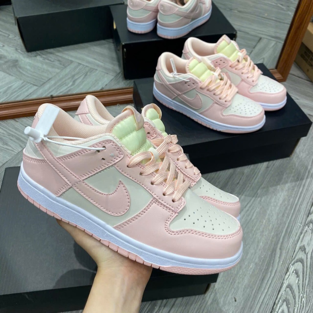 Giày Sneaker SB DUNK  LOW  PINK HỒNG  Bản Chuẩn-Ảnh Thật Cho Nữ