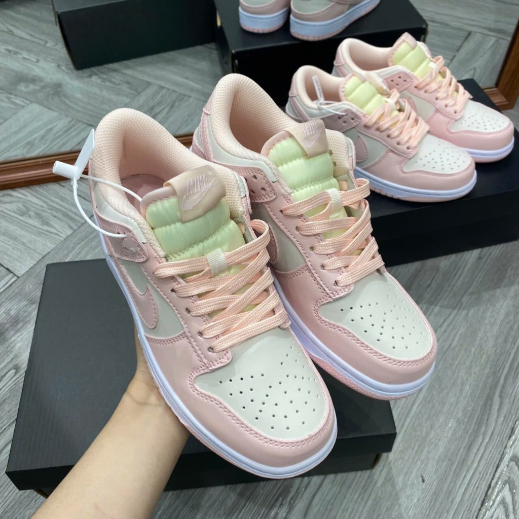 Giày Sneaker SB DUNK  LOW  PINK HỒNG  Bản Chuẩn-Ảnh Thật Cho Nữ