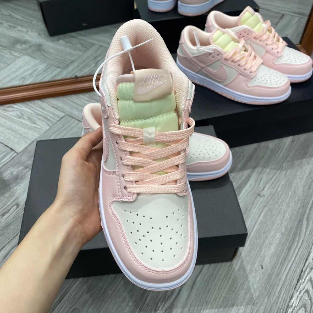 Giày Sneaker SB DUNK  LOW  PINK HỒNG  Bản Chuẩn-Ảnh Thật Cho Nữ