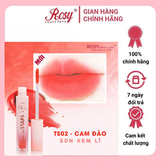  Son Kem Star Rosy Sweet Love Màu Cam Đào Không Chì, Lâu Trôi, Bền Màu, An Toàn Cho Mẹ Bầu