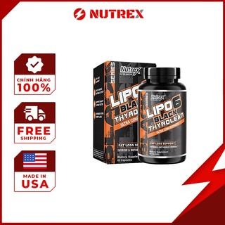 Viên Uống Hỗ Trợ Chức Năng Tuyến Giáp Giúp Giảm Cân Giảm Mỡ Hiệu Quả Nutrex Lipo 6 Black Thyrolean