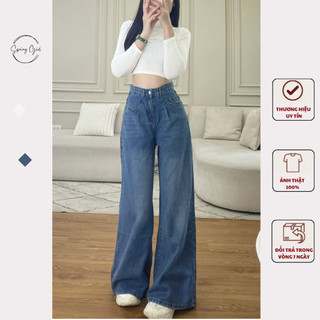 Quần jean nữ ống suông loe SPRING Jeansuongloe9525/P8