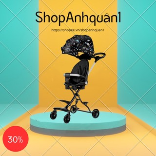 Xe đẩy gấp gọn M9 đi dạo 2 chiều ghế ngả có đệm mái Anhquân1