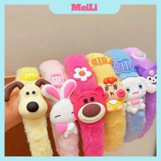 Bờm tóc Bằng Vải Lông -  Băng Đô Cài Tóc  Họa Tiết Gấu Dâu/Thỏ/Hoạt Hình Dễ Thương Cho Bé Gái