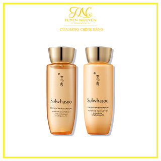 Cặp nước hoa hồng và sữa dưỡng nhân sâm Sulwhasoo Concentrated Gingseng Renewing 25ml