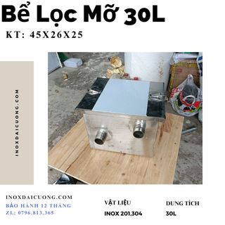 Bể lọc mỡ, tách mỡ, bẫy mỡ 30l dành cho gia đình!