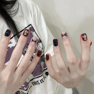 Bộ 24 móng tay giả đơn giản dễ thương LK13474, nail xinh, Nail box đơn giản
