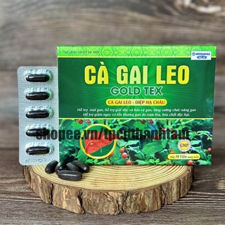 Viên uống bổ gan Cà Gai Leo GOLDTEX bảo vệ gan , làm mát , giải độc , hạ men gan - HỘP 50 viên ( Vỉ )