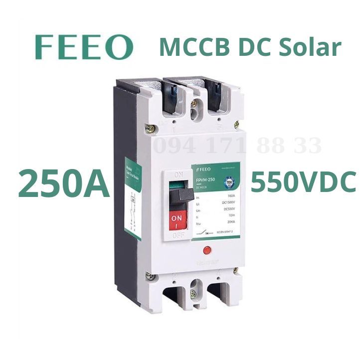 Aptomat Khối điện DC - MCCB DC Solar 250A 550VDC