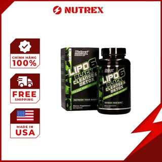 Viên Uống Detox Thanh Lọc Cơ Thể Giúp Giảm Cân Nutrex Lipo6 Black Cleanse & Detox