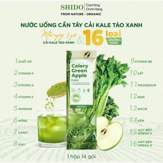 COMBO 2 Hộp - Nước Uống Detox Cần Tây CAI KALE Táo Xanh Sấy Thăng Hoa  hộp