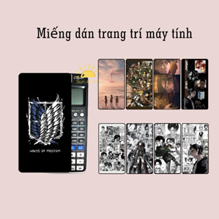 Hình attack on titan dán máy tính fx580, vinacal, casio