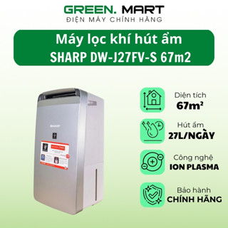 Máy lọc không khí tạo ion hút ẩm Sharp DW-J20FV-W loại bỏ bụi mịn vi khuẩn ẩm mốc khử mùi hôi