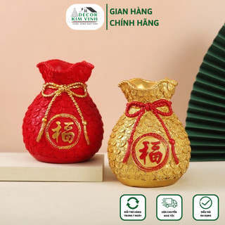 Bình túi tiền hoa lúa a24 decor kim vinh may mắn tài lộc trang trí tết