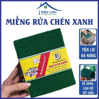 Miếng rửa chén xanh đông dương, miếng cước, miếng rửa chén, miếng cước chùi chén, miếng bọt biển rửa chén Dieulinhshop