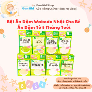 [Date Mới] Bột Ăn Dặm Wakodo Nhật Cho Bé 5 tháng trở lên Ăn Dặm, Không Chất Bảo Quản
