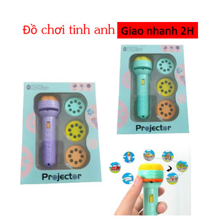 Đèn pin chiếu 80 hình ảnh động vật siêu nhân hoạt hình sinh động cho bé