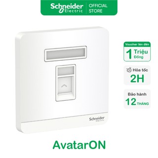 Bộ ổ cắm mạng cat6 đơn màu trắng dòng avataron - schneider electric - e8331rjs6_we_g19 e8331rjs6_we_g19 e8331rjs6_wg_g19