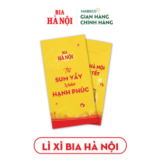 Set 10 bao lì xì bia hà nội tết